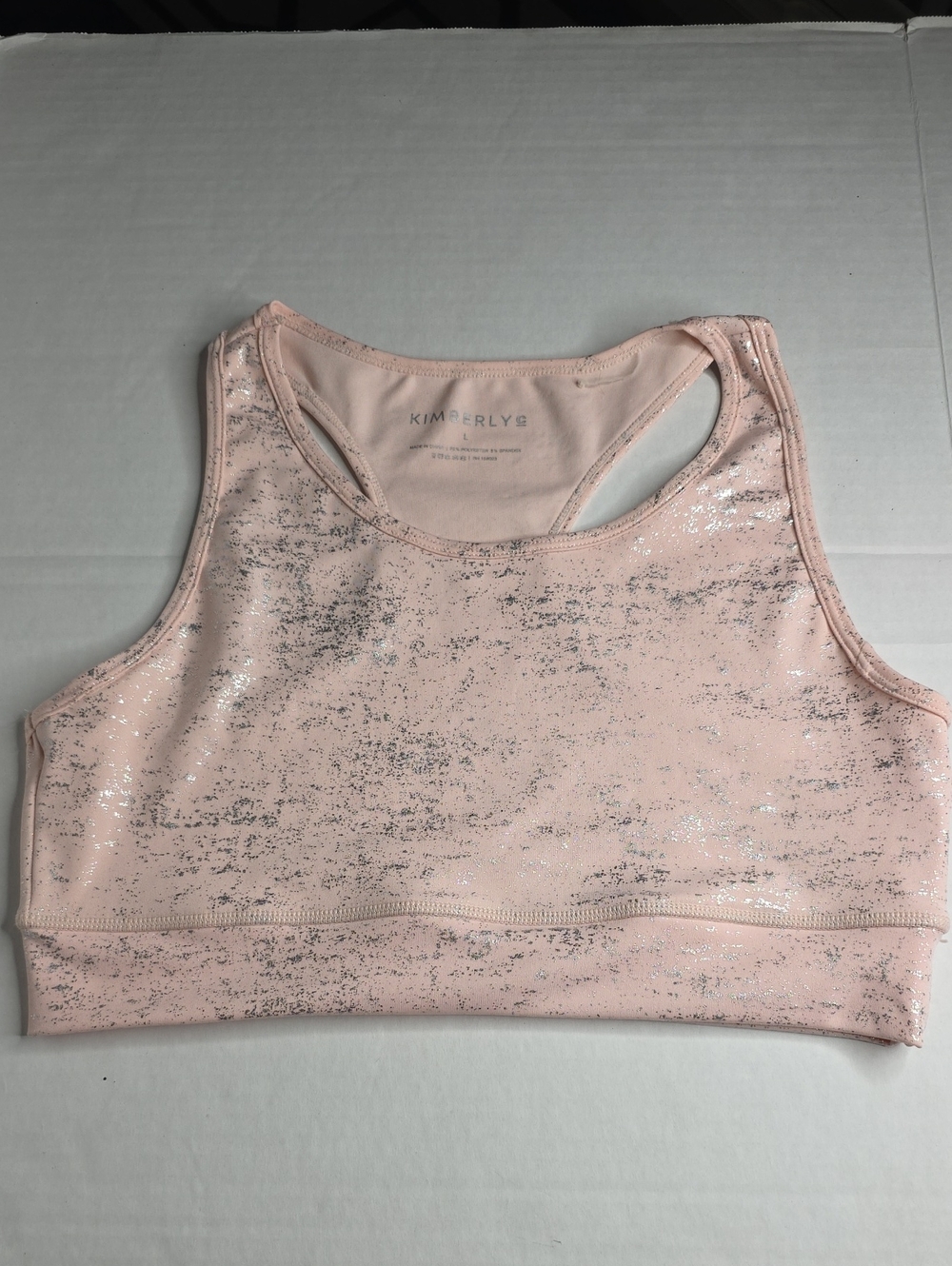 Kimberly Sparkle Light Pink Sports Bra